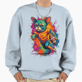 Grumpy Persian Cat Playing Sweatshirt - Streetwear Style for Adults - T-Shirt, Sweatshirt, Hoodie
