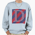 Letter D Americana Old Glory Red Sweatshirt - Minimalist Print for Adults - T-Shirt, Sweatshirt, Hoodie