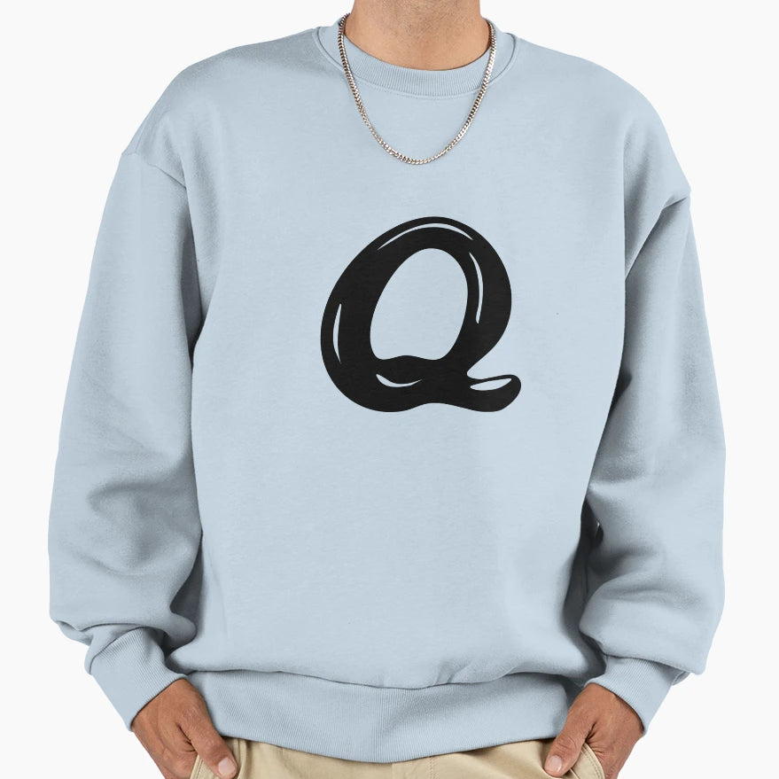 Letter Q Glossy Goo Font Sweatshirt - Fun Novelty Design Unisex - T-Shirt, Sweatshirt, Hoodie