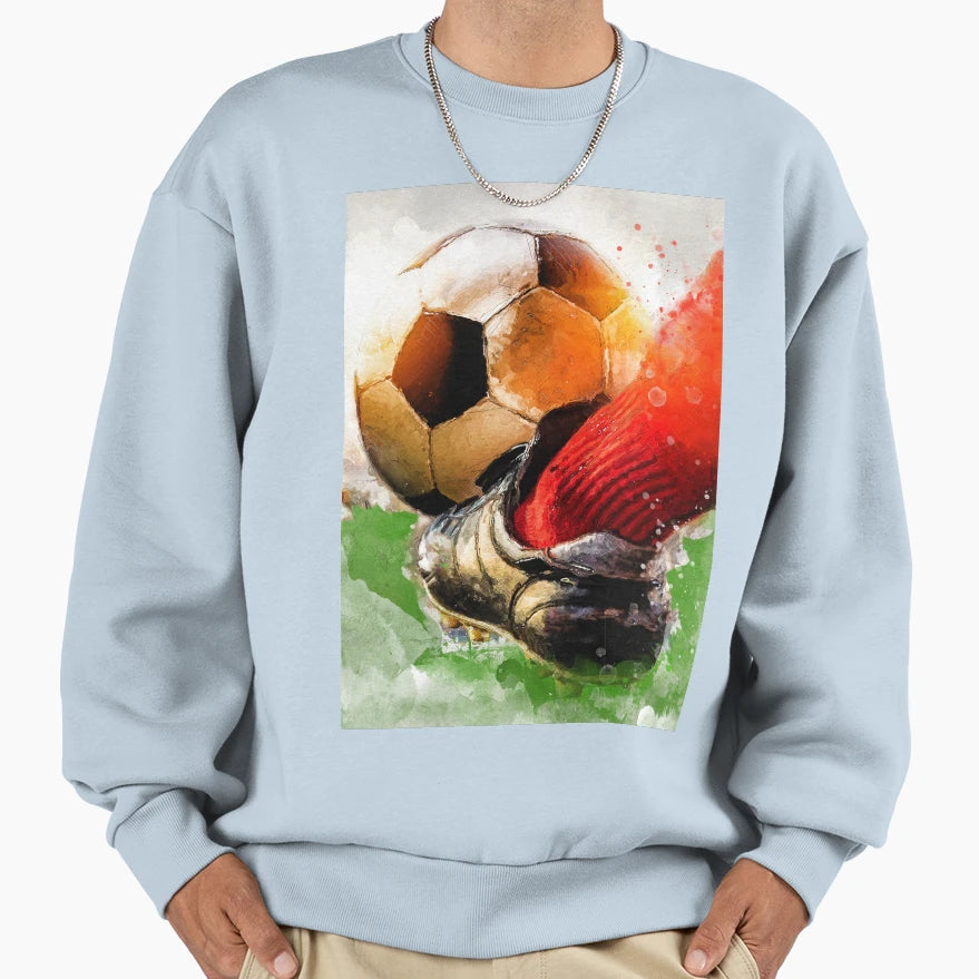 Football Watercolor Sport Art Football Sweatshirt - Novelty Apparel Unisex - T-Shirt, Sweatshirt, Hoodie