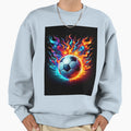 Burning Football Soccer Sweatshirt - Aesthetic Graphic Men Women - T-Shirt, Sweatshirt, Hoodie