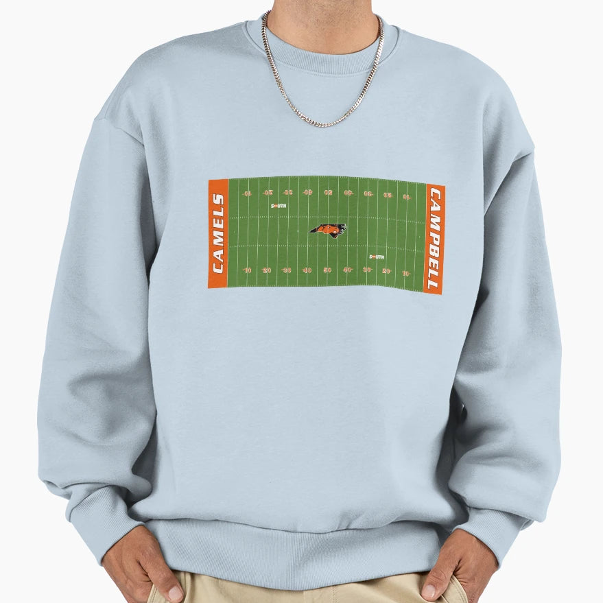 Campbell University Football Field Sweatshirt - Streetwear Style Men Women - T-Shirt, Sweatshirt, Hoodie