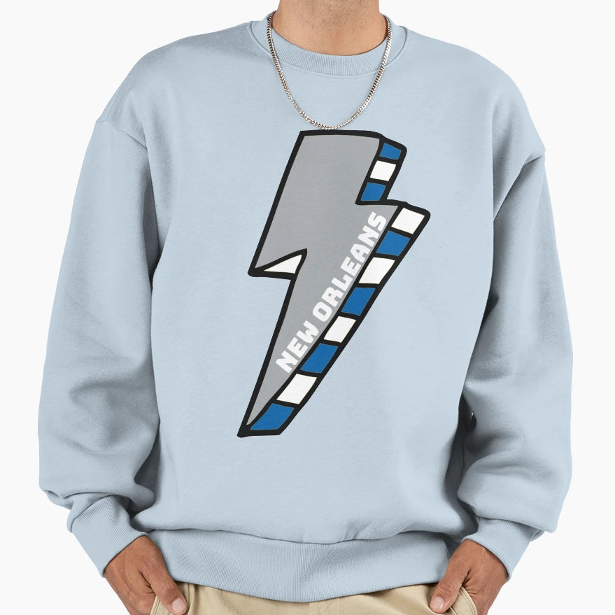 University New Orleans Lightning Sweatshirt - Aesthetic Graphic Men Women - T-Shirt, Sweatshirt, Hoodie