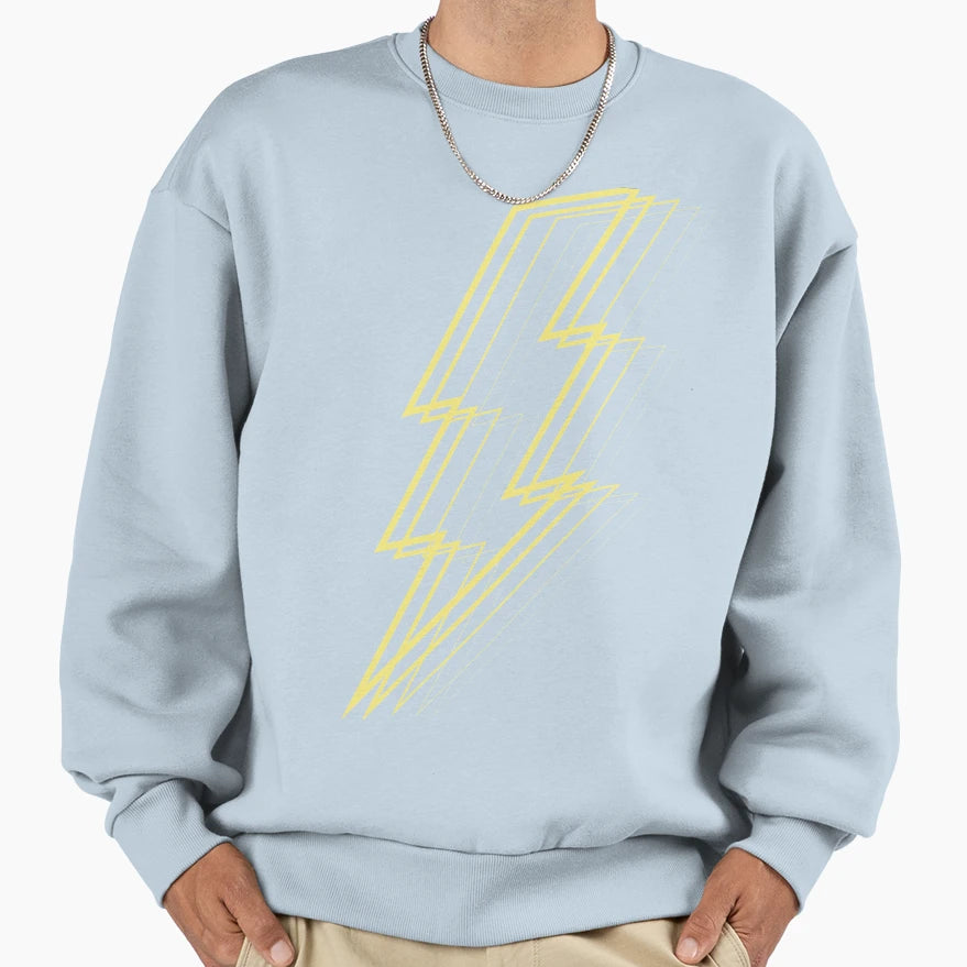 Yellow Lightning Sweatshirt - Unique Graphic Men Women - T-Shirt, Sweatshirt, Hoodie