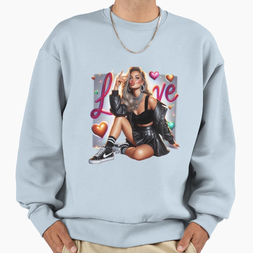 Love Sweatshirt - Minimalist Print Men Women - T-Shirt, Sweatshirt, Hoodie