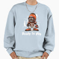 Brown Football Mascot Sweatshirt - Trendy Graphic Unisex - T-Shirt, Sweatshirt, Hoodie