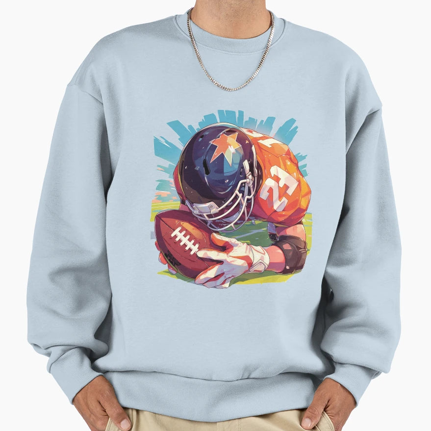 Football Sweatshirt - Casual Everyday Wear Men Women - T-Shirt, Sweatshirt, Hoodie