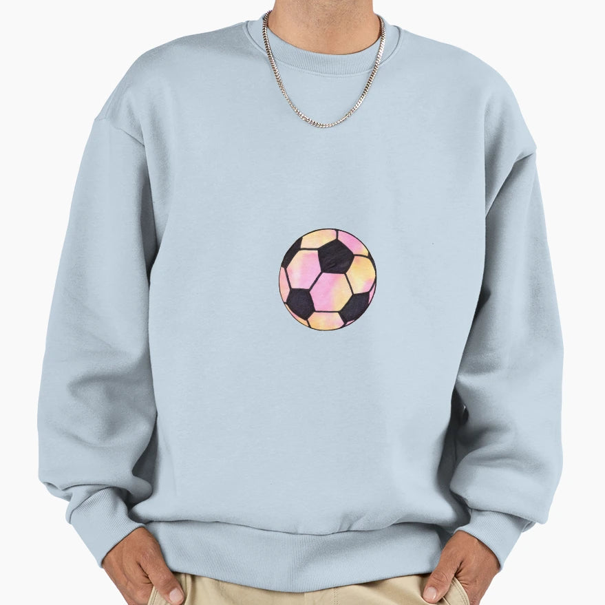 Watercolor Soccer Ball Art Sweatshirt - Casual Everyday Wear Men Women - T-Shirt, Sweatshirt, Hoodie