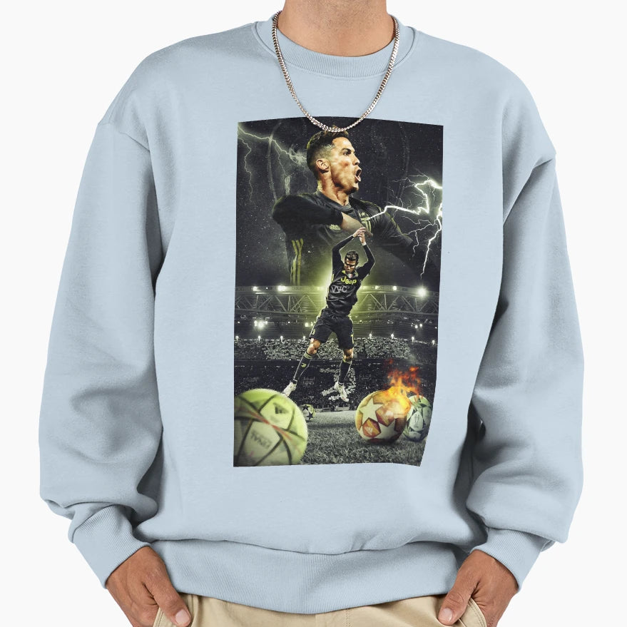 Ronaldo Illustration Sweatshirt - Custom Art Print for Adults - T-Shirt, Sweatshirt, Hoodie