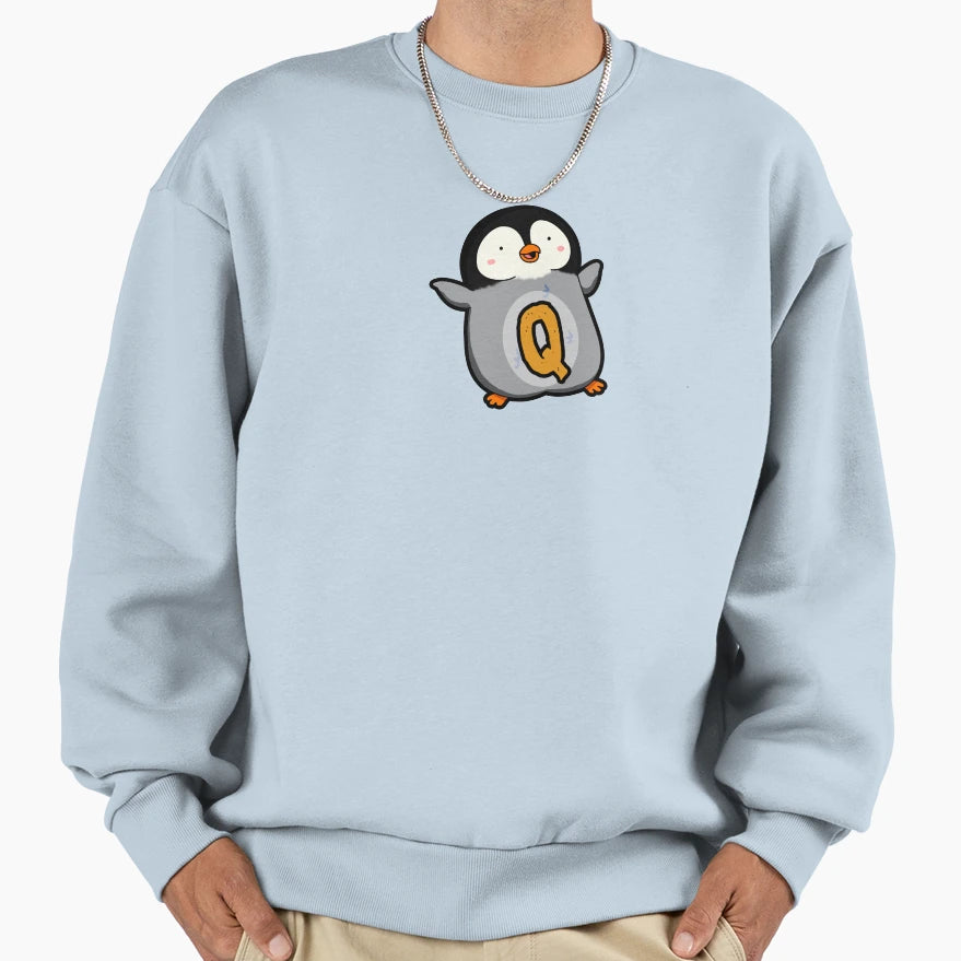 Alphabet Letter Q Happy Waddling Sweatshirt - Fun Novelty Design Unisex - T-Shirt, Sweatshirt, Hoodie