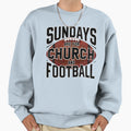 Sundays Church And Football Sweatshirt - Minimalist Print for Adults - T-Shirt, Sweatshirt, Hoodie