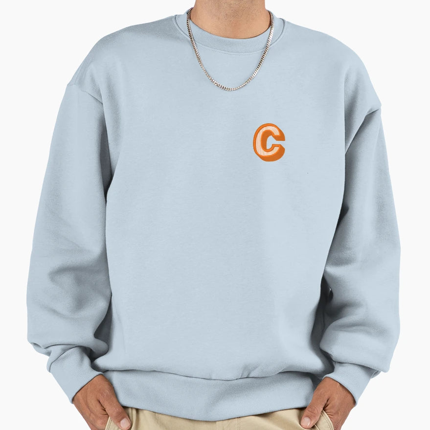 3D Alphabet Letter C Bold Typography Sweatshirt - Minimalist Print Unisex - T-Shirt, Sweatshirt, Hoodie