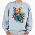 Pitbull Dog Playing American Football Sweatshirt - Novelty Apparel Unisex - T-Shirt, Sweatshirt, Hoodie