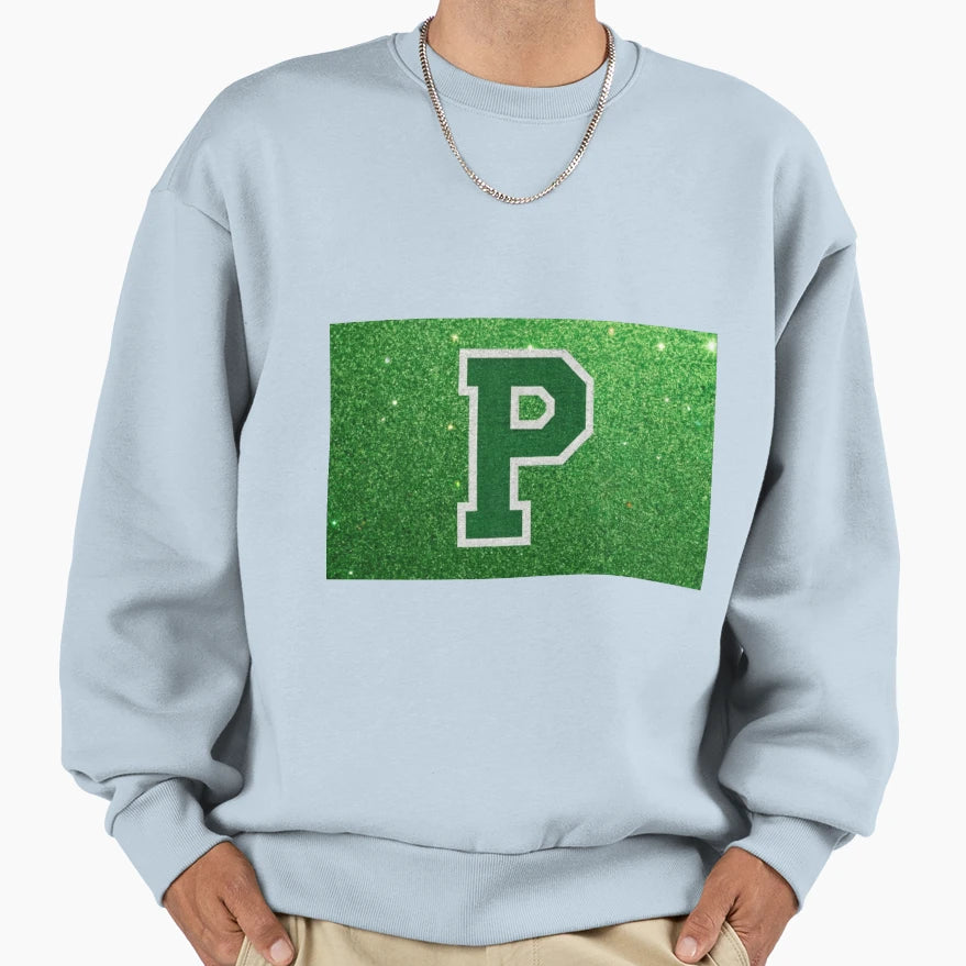 Light Green Letter P Patch Scl Sweatshirt - Custom Art Print for Adults - T-Shirt, Sweatshirt, Hoodie