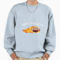 Football New England Ball Fire Sweatshirt - Minimalist Print Unisex - T-Shirt, Sweatshirt, Hoodie