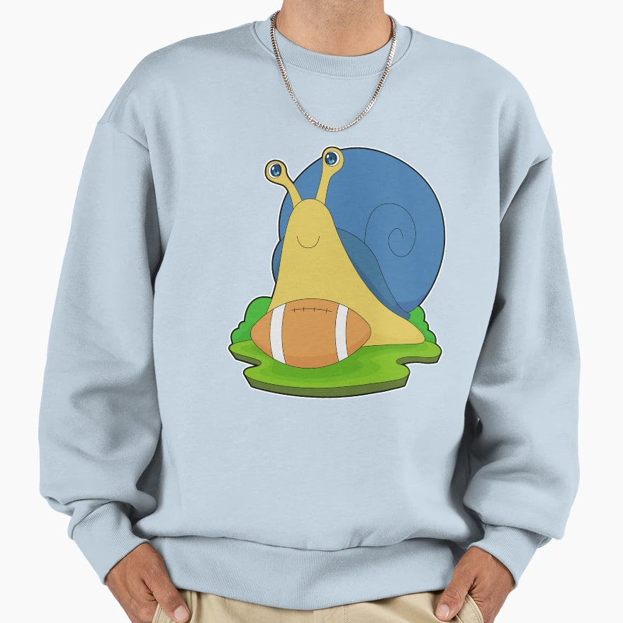 Snail American Football Sports Sweatshirt - Trendy Graphic Men Women - T-Shirt, Sweatshirt, Hoodie