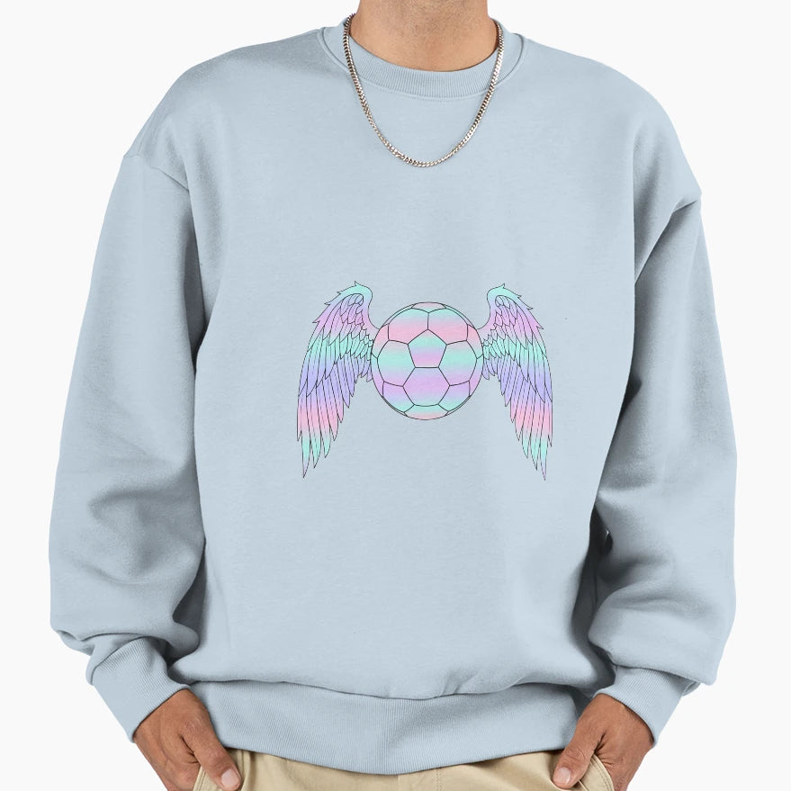 Aesthetic Angel Wings Soccer Pastel Sweatshirt - Novelty Apparel Men Women - T-Shirt, Sweatshirt, Hoodie