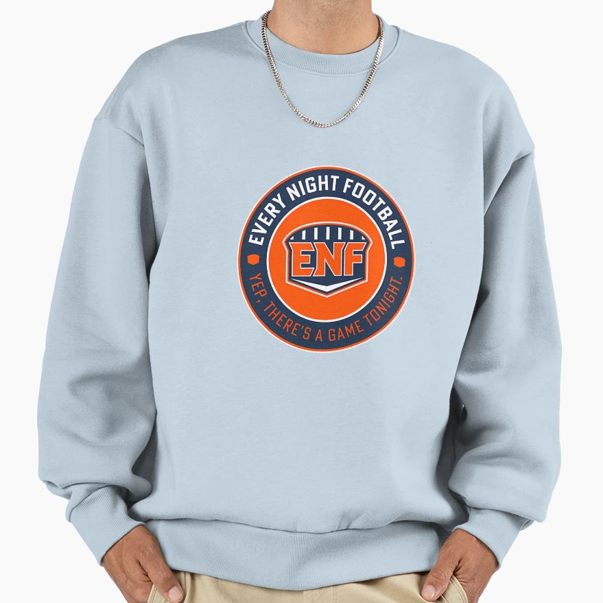 Every Night Football Circular Navy Sweatshirt - Graphic Print Men Women - T-Shirt, Sweatshirt, Hoodie