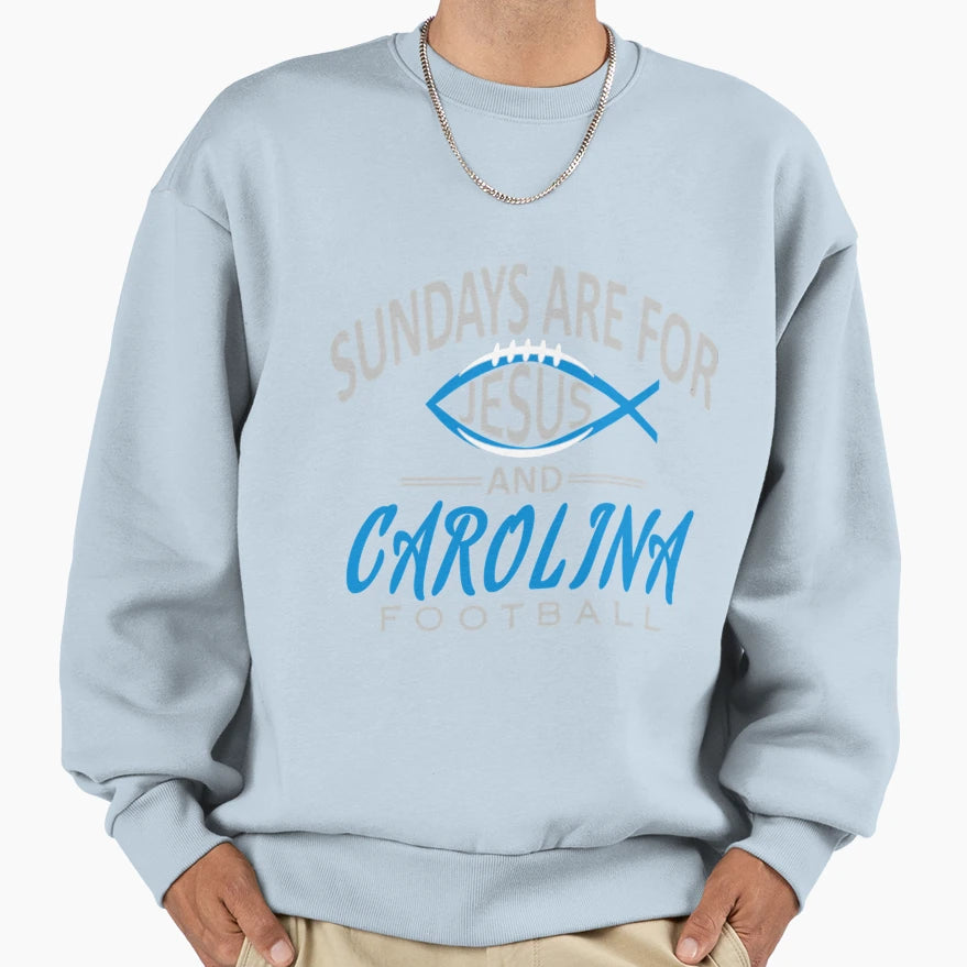 Sundays Are Jesus Carolina Funny T-Shirt - Graphic Print Men Women - T-Shirt, Sweatshirt, Hoodie