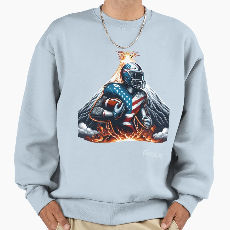 American Football Sweatshirt - Graphic Print Unisex - T-Shirt, Sweatshirt, Hoodie