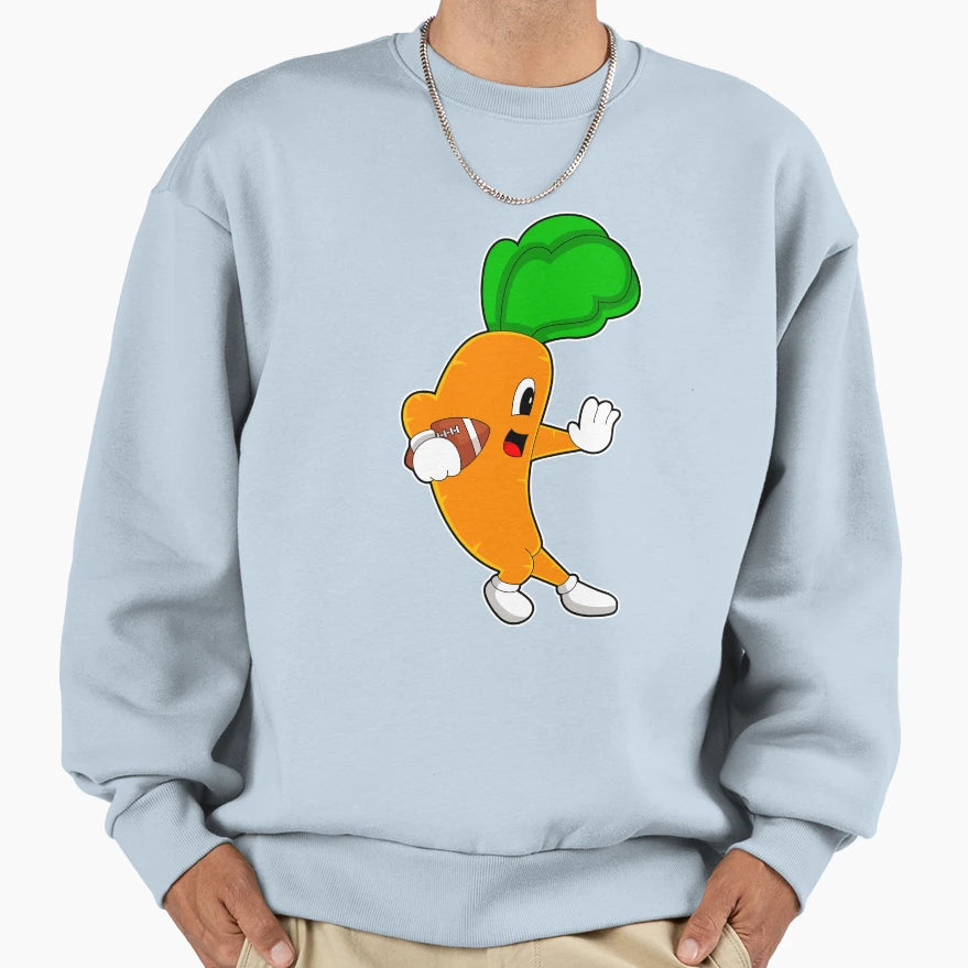 Carrot American Football Sweatshirt - Trendy Graphic Men Women - T-Shirt, Sweatshirt, Hoodie