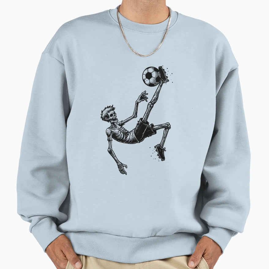 Scary Zombie Soccer Sweatshirt - Minimalist Print for Adults - T-Shirt, Sweatshirt, Hoodie