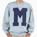Alphabet Marine Blue M Sports Letter M Sweatshirt - Novelty Apparel Unisex - T-Shirt, Sweatshirt, Hoodie