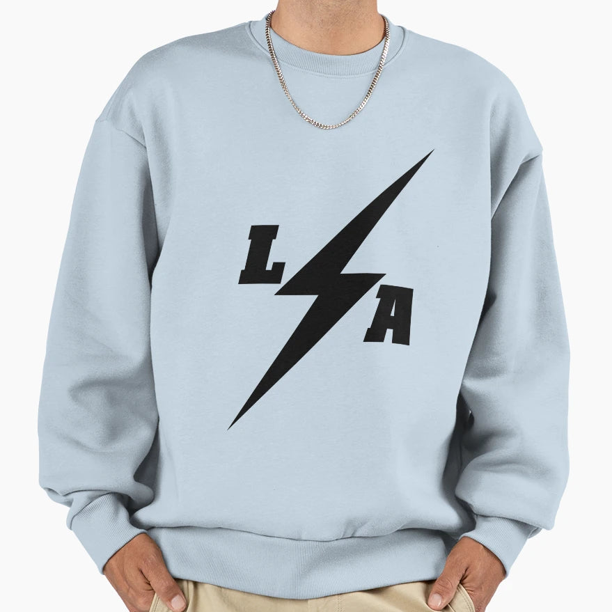 La Lightning Bolt Sweatshirt - Trendy Graphic for Adults - T-Shirt, Sweatshirt, Hoodie