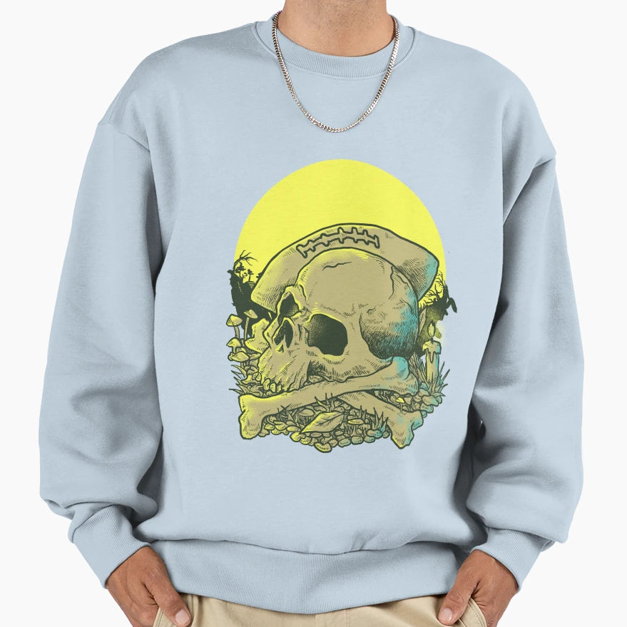 Skull Cross Sweatshirt - Minimalist Print Unisex - T-Shirt, Sweatshirt, Hoodie