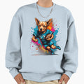 Labrador Dog Playing American Sweatshirt - Aesthetic Graphic Unisex - T-Shirt, Sweatshirt, Hoodie