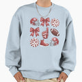 Red Coquette Bow Football Game Day Sweatshirt - Custom Art Print Men Women - T-Shirt, Sweatshirt, Hoodie