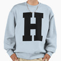 Alphabet Black H Sports Letter H Sweatshirt - Aesthetic Graphic Unisex - T-Shirt, Sweatshirt, Hoodie