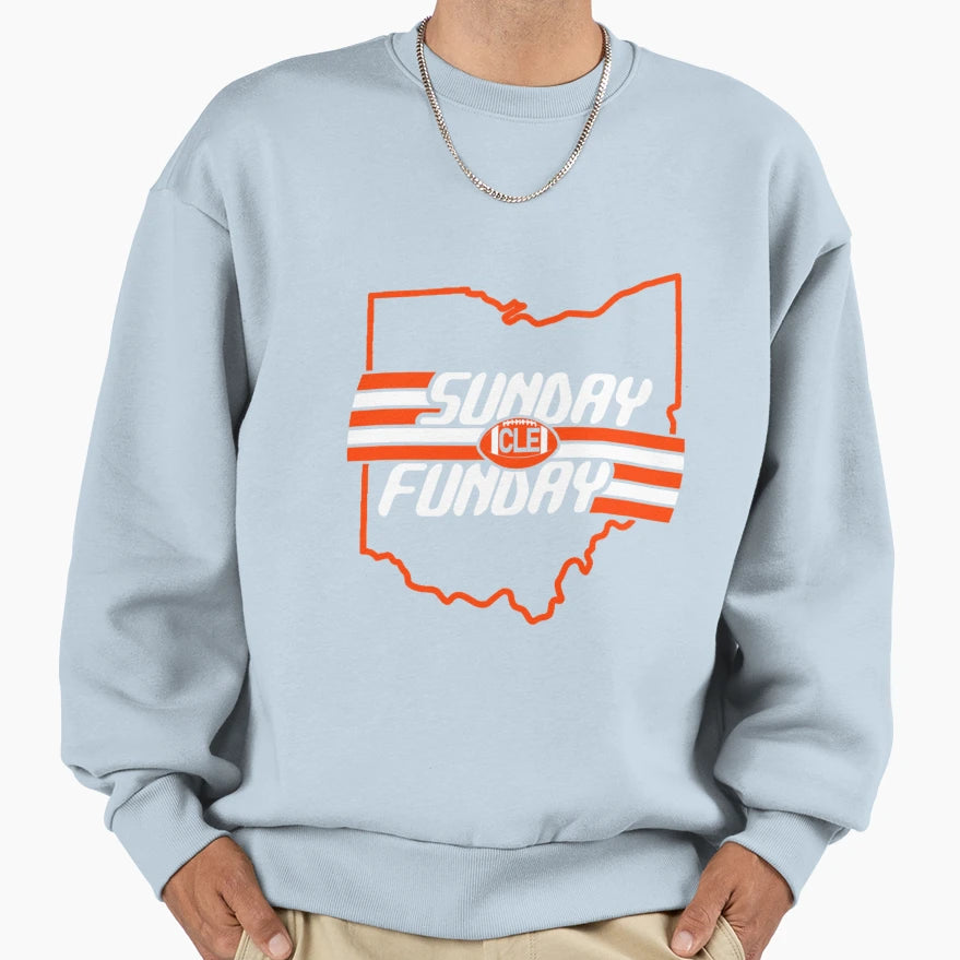 Cleveland Football Fan Sunday Sweatshirt - Aesthetic Graphic for Adults - T-Shirt, Sweatshirt, Hoodie
