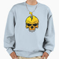 Yellow Lightning Skull Head Light Sweatshirt - Unique Graphic Men Women - T-Shirt, Sweatshirt, Hoodie