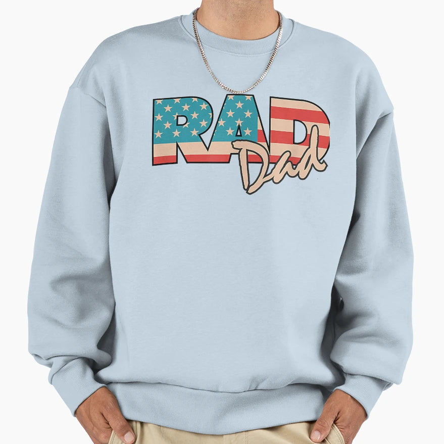 Rad Dad 1990S Gif Farther Sweatshirt - Graphic Print for Adults - T-Shirt, Sweatshirt, Hoodie