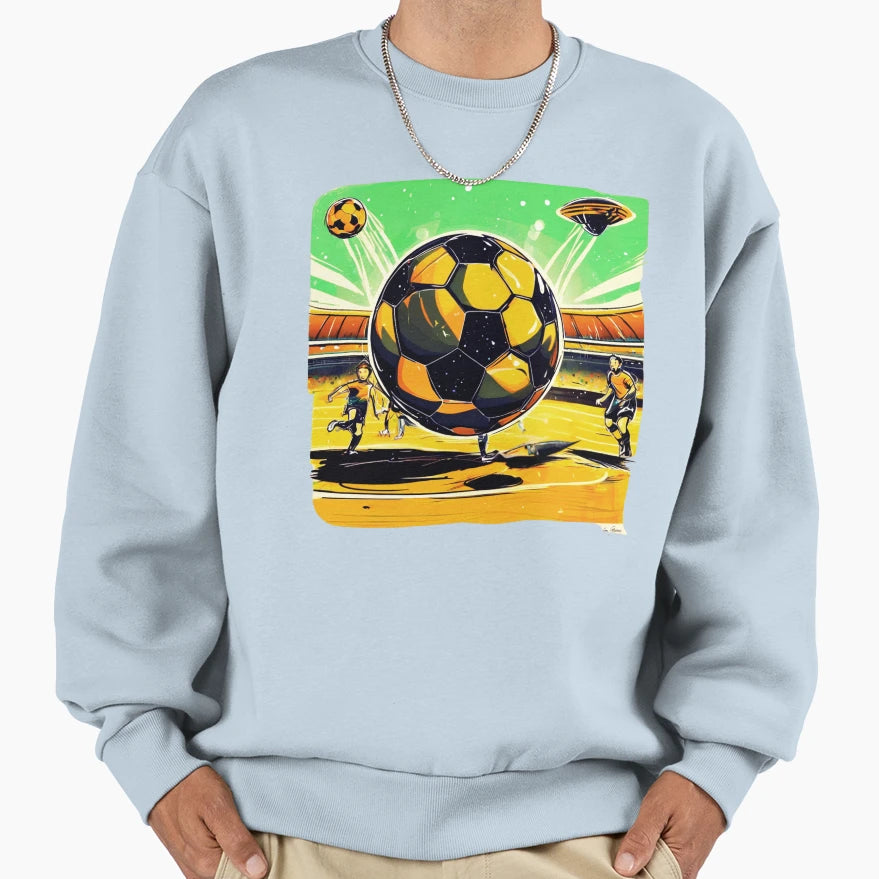 Cosmic Football Intergalactic Game Sweatshirt - Minimalist Print Men Women - T-Shirt, Sweatshirt, Hoodie