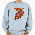 Touchdown Jesus Flaming Football T-Shirt - Streetwear Style for Adults - T-Shirt, Sweatshirt, Hoodie