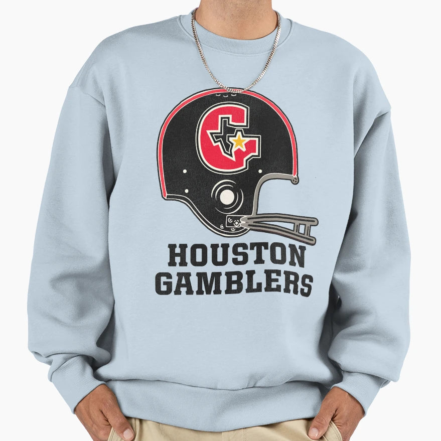 Houston Gamblers Football Team Sweatshirt - Trendy Graphic for Adults - T-Shirt, Sweatshirt, Hoodie