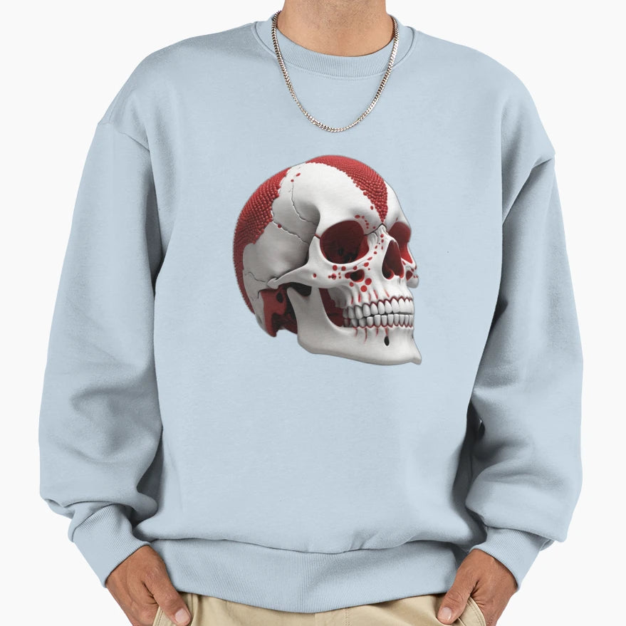 Laughing Skull Sweatshirt - Minimalist Print Men Women - T-Shirt, Sweatshirt, Hoodie