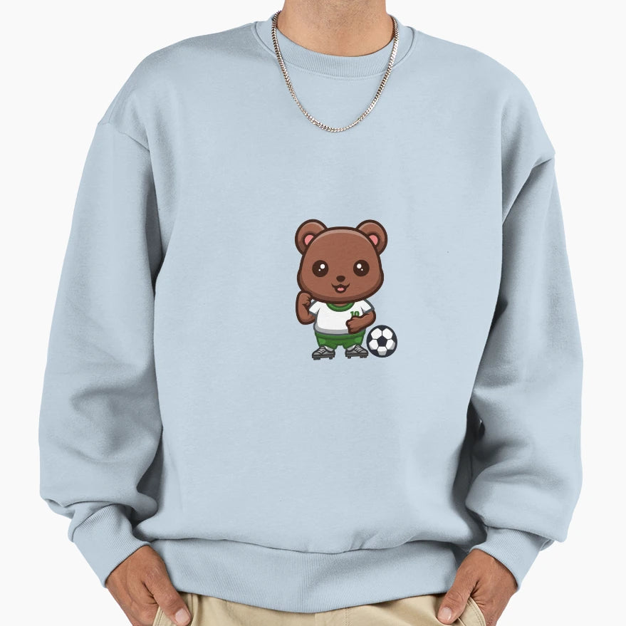 Bear Football Creative Kawaii Sweatshirt - Custom Art Print Unisex - T-Shirt, Sweatshirt, Hoodie