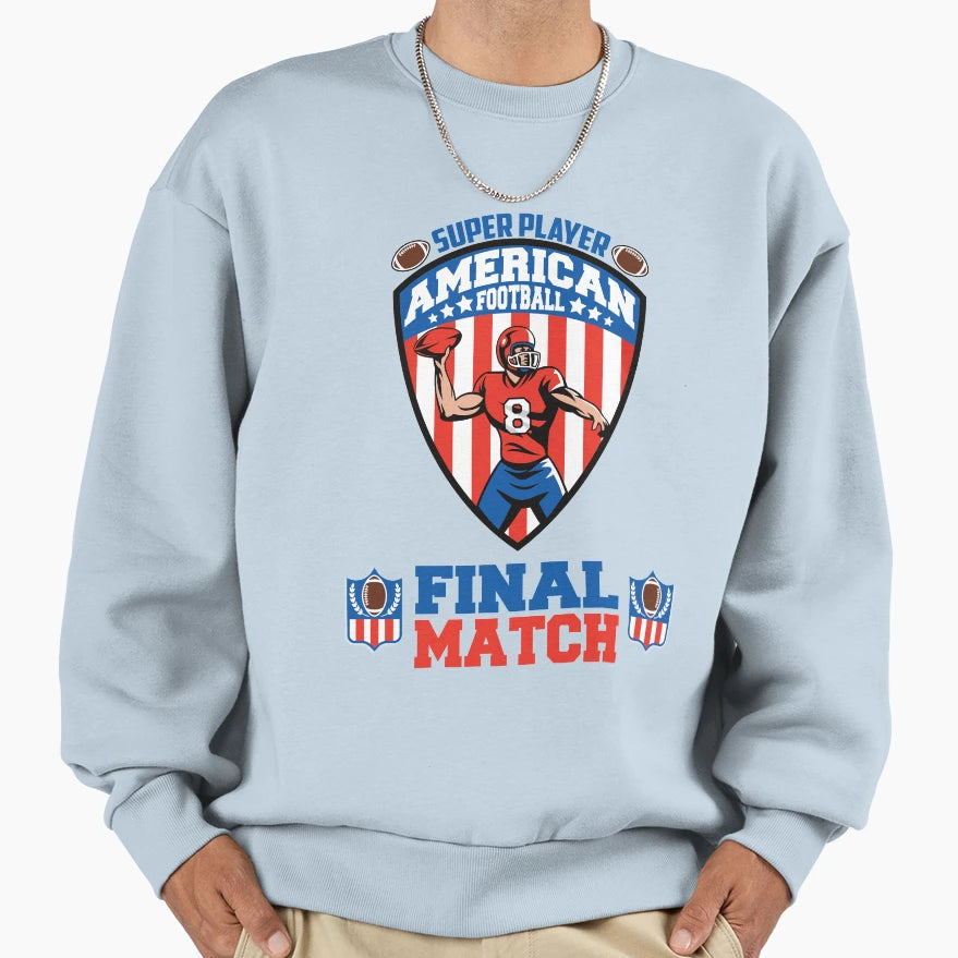 American Football Lover Sweatshirt - Graphic Print Unisex - T-Shirt, Sweatshirt, Hoodie