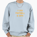 Football Cats Sweatshirt - Unique Graphic for Adults - T-Shirt, Sweatshirt, Hoodie
