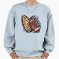 Leopard Football Love Heart Football T-Shirt - Minimalist Print Men Women - T-Shirt, Sweatshirt, Hoodie