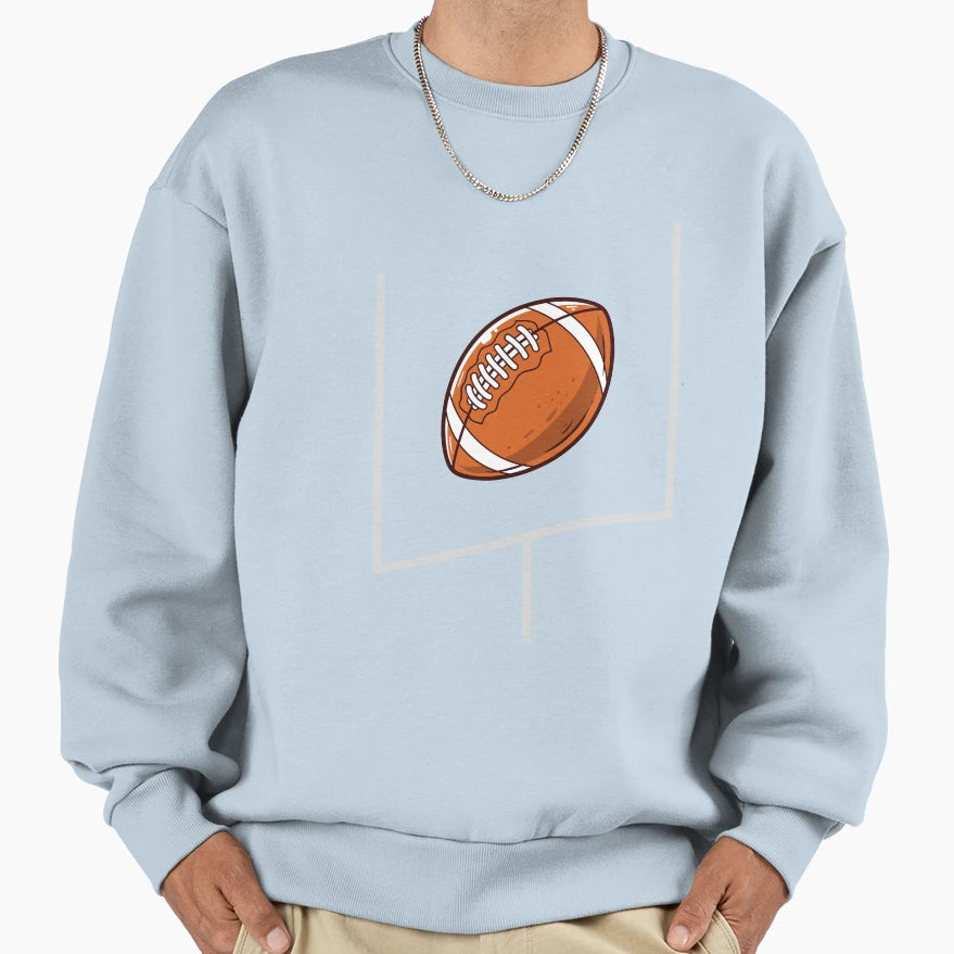 Rugby Game Day Goal Post Sports Sweatshirt - Trendy Graphic for Adults - T-Shirt, Sweatshirt, Hoodie