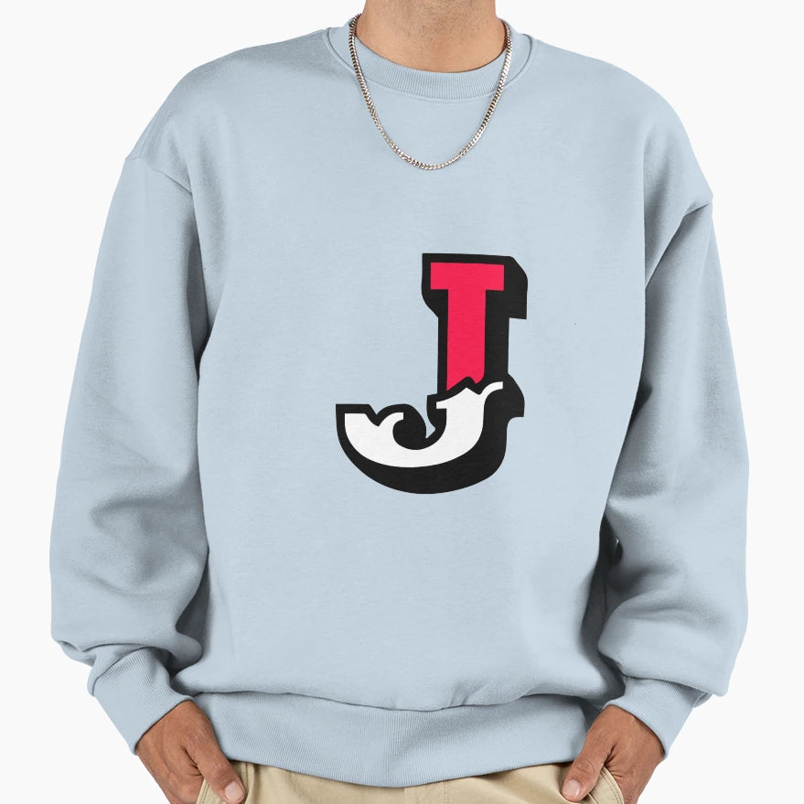 Monogram J Alphabet Scrapbooking Red Sweatshirt - Graphic Print Unisex - T-Shirt, Sweatshirt, Hoodie