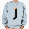 Crowned Monogram Letter J Sweatshirt - Casual Everyday Wear Unisex - T-Shirt, Sweatshirt, Hoodie