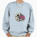 Skull Mask Flowers Sweatshirt - Aesthetic Graphic Unisex - T-Shirt, Sweatshirt, Hoodie