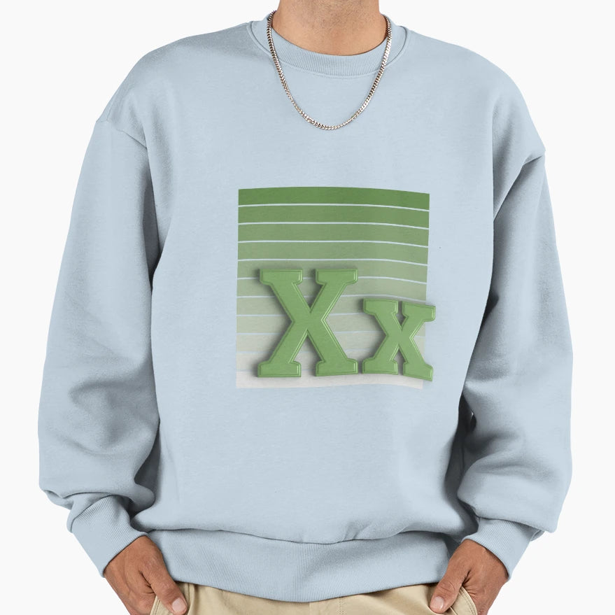 X Letter Sweatshirt - Casual Everyday Wear Unisex - T-Shirt, Sweatshirt, Hoodie