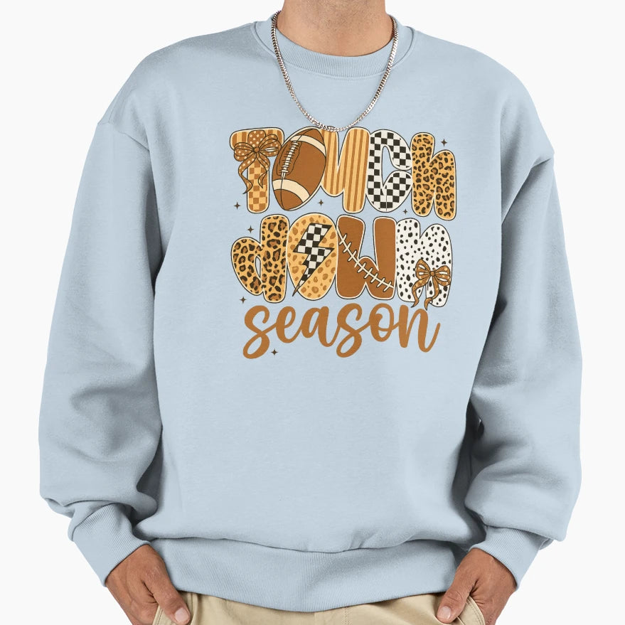 Trendy Football Touchdown Sweatshirt - Casual Everyday Wear Men Women - T-Shirt, Sweatshirt, Hoodie