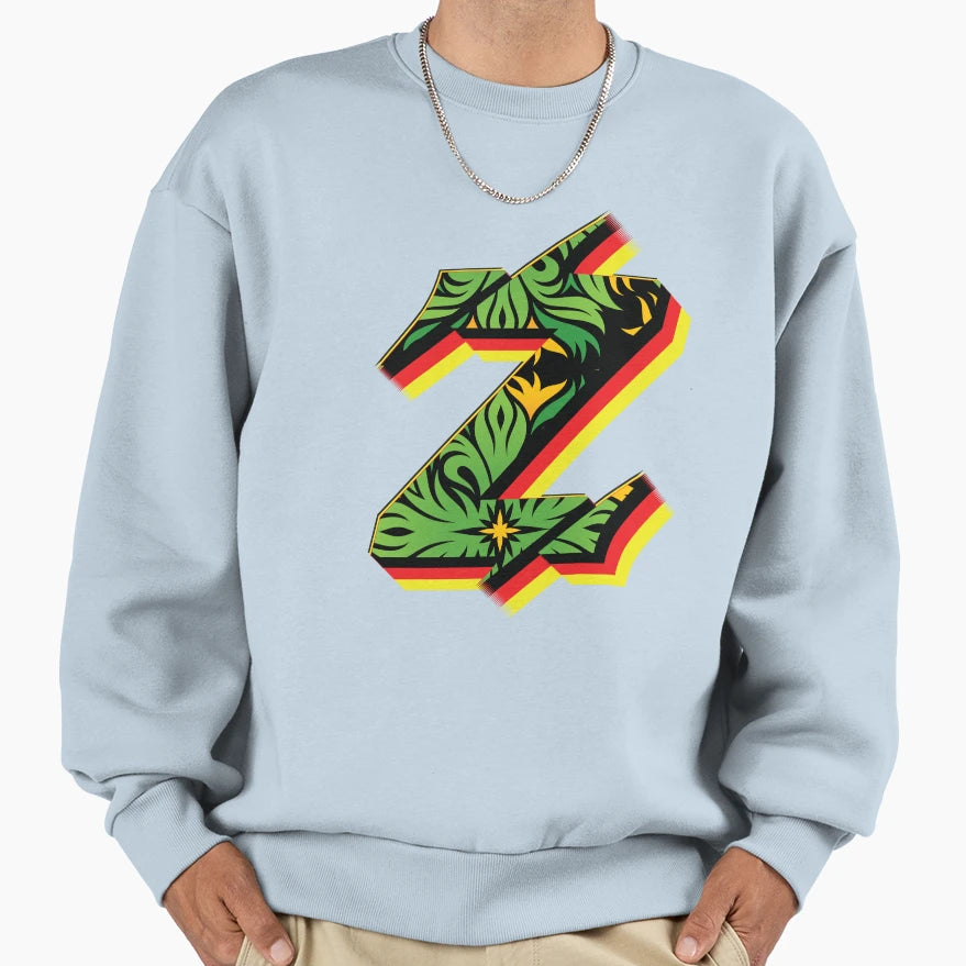 Z Initial Letter Z Sweatshirt - Streetwear Style for Adults - T-Shirt, Sweatshirt, Hoodie